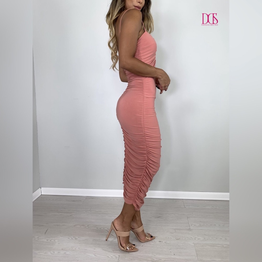 Romania Midi Evening Dress - Pink - Picture 6 of 8